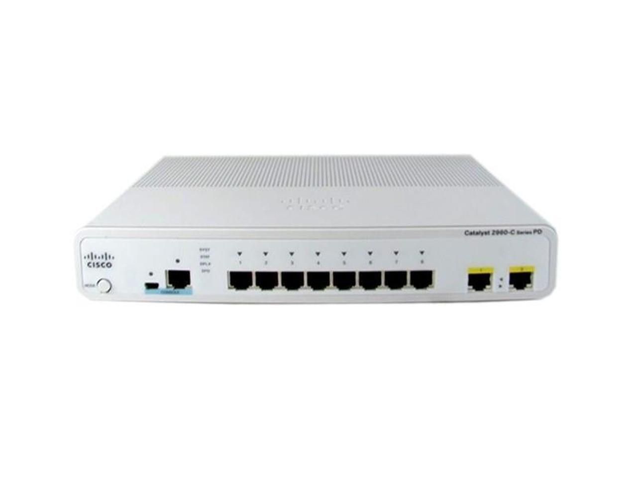 WS-C2960CPD8PTL-RF Cisco Catalyst 2960CPD-8PT-L 8-Ports 10/100/1000Base ...