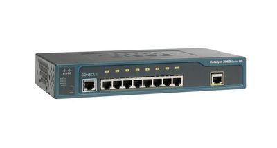WS-C2960PD-8TT-L Cisco Catalyst 2960 8-Ports RJ-45 10/100Base-TX Fast Ethernet Layer 2 Switch with 1x PoE Uplink Port and 1x RJ-45 Console Port