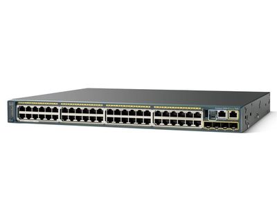 WS-C2960S-48LPS-L Cisco Catalyst 2960S-48LPS-L 48-Ports 10/100/1000Base-T RJ-45 POE Manageable Layer2 Rack-mountable 1U and Stackable Ethernet Switch with 4x SFP (mini-GBIC) Uplink Ports and 1x Stacking Module