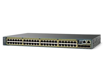 WS-C2960S-48TS-L Cisco Catalyst 2960-S 48-Ports 10/100/1000Base-T RJ-45 Manageable Layer2 Rack-mountable 1U Switch with 4x SFP Ports