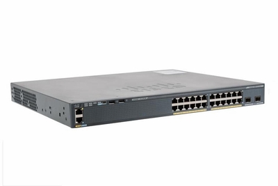 WS-C2960X-24TD-L-C3 Cisco Cat2960-x 24-Ports 10/100/1000Base-T RJ-45 Manageable Layer2 Rack-mountable 1U and Desktop Switch with 2x SFP+ Expansion Slots