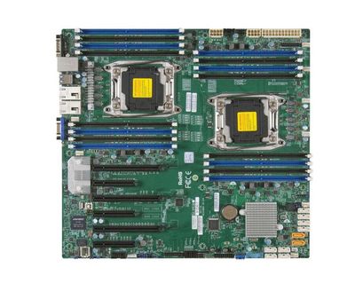X10DRI-O SuperMicro Dual Socket R3 LGA 2011 Xeon E5-2600 v4 / v3 Intel C612 Chipset DDR4 16 x DIMM 10 x SATA 6Gbps E-ATX Server Motherboard