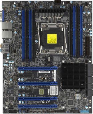 X10SRAB SuperMicro Socket R3 LGA 2011 Xeon E5-1600 / E5-2600 v4 / v3 Intel C612 Chipset DDR4 8 x DIMM 10 x SATA 6Gbps ATX Server Motherboard