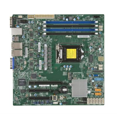 X11SSH-LN4F-B SuperMicro Socket H4 LGA 1151 Xeon E3-1200 v5 / v6 Intel C236 Chipset DDR4 4 x DIMM 8 x SATA 6Gbps micro-ATX Server Motherboard
