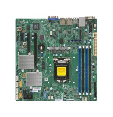 X11SSL-CF-B SuperMicro Socket H4 LGA 1151 Xeon E3-1200 v5 / v6 Intel C232 Chipset DDR4 4 x DIMM 6 x SATA 6Gbps 8 x SAS 12Gbps micro-ATX Server Motherboard