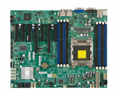 X9SRL-F SuperMicro Socket R Xeon E5-2600/ E5-1600 and E5-2600/E5-1600 v2 Series Processors Support 8 x DDR3 DIMM Slots 2 x SATA3 4 x SATA2 Intel C602 Chipset ATX Motherboard