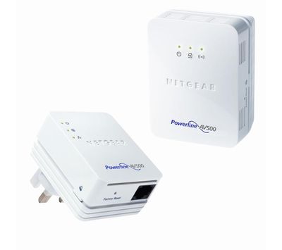 XWNB5201-100UKS NetGear XWNB5201 500Mbps Powerline WiFi Extender/Access Point Kit