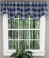 Barlett Plaid Scalloped Valance - Blue