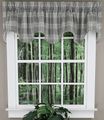 Barlett Plaid Scalloped Valance - Grey 