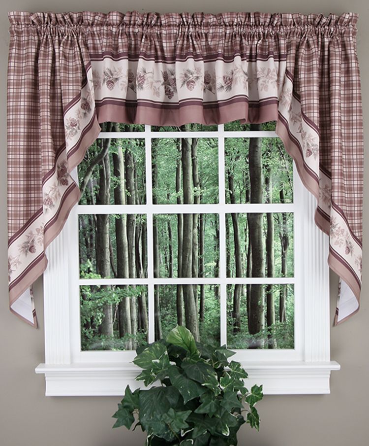 Berkshire Kitchen Swags Natural Curtain Store Jabot & Swag
