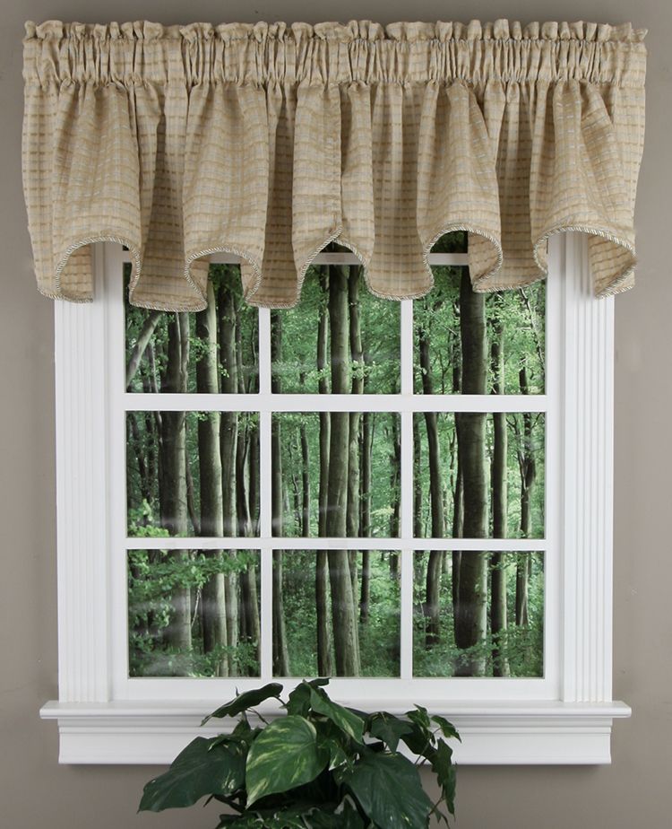 Swags Galore Brighten Scalloped Valance Maize Scalloped Valances