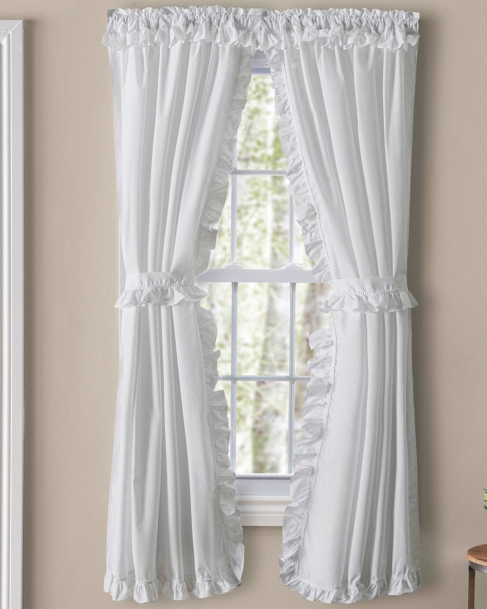 Swags Galore Priscilla Curtains 84"L White Contemporary & Modern