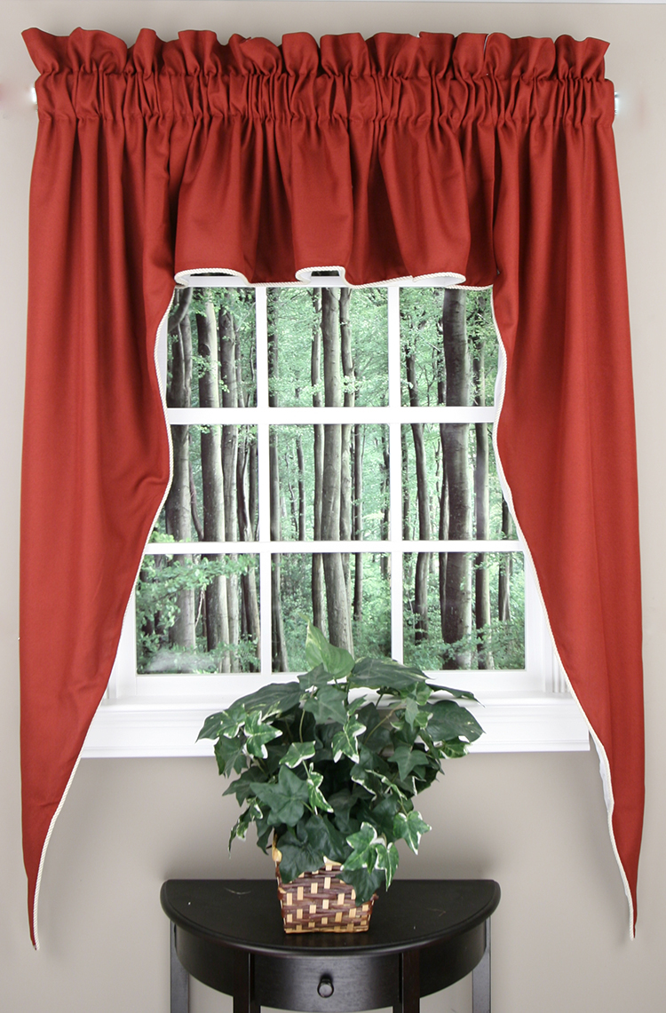 Swags Galore Emmett 63"L Swag Curtains Silver Lined Valances