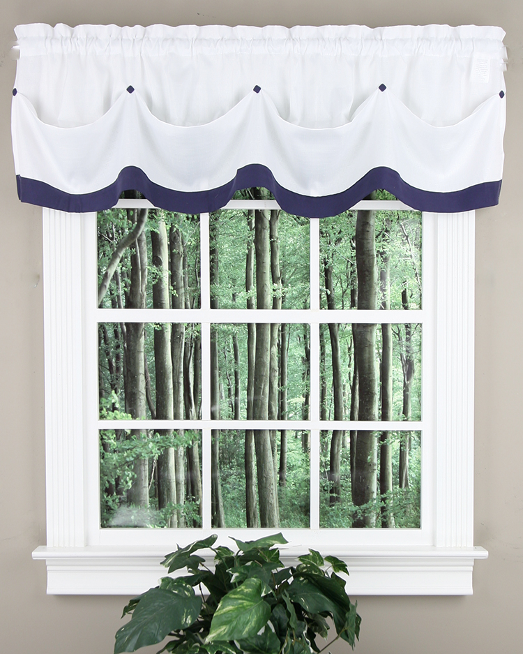 Swags Galore Lana Valance Grey Kitchen Valances