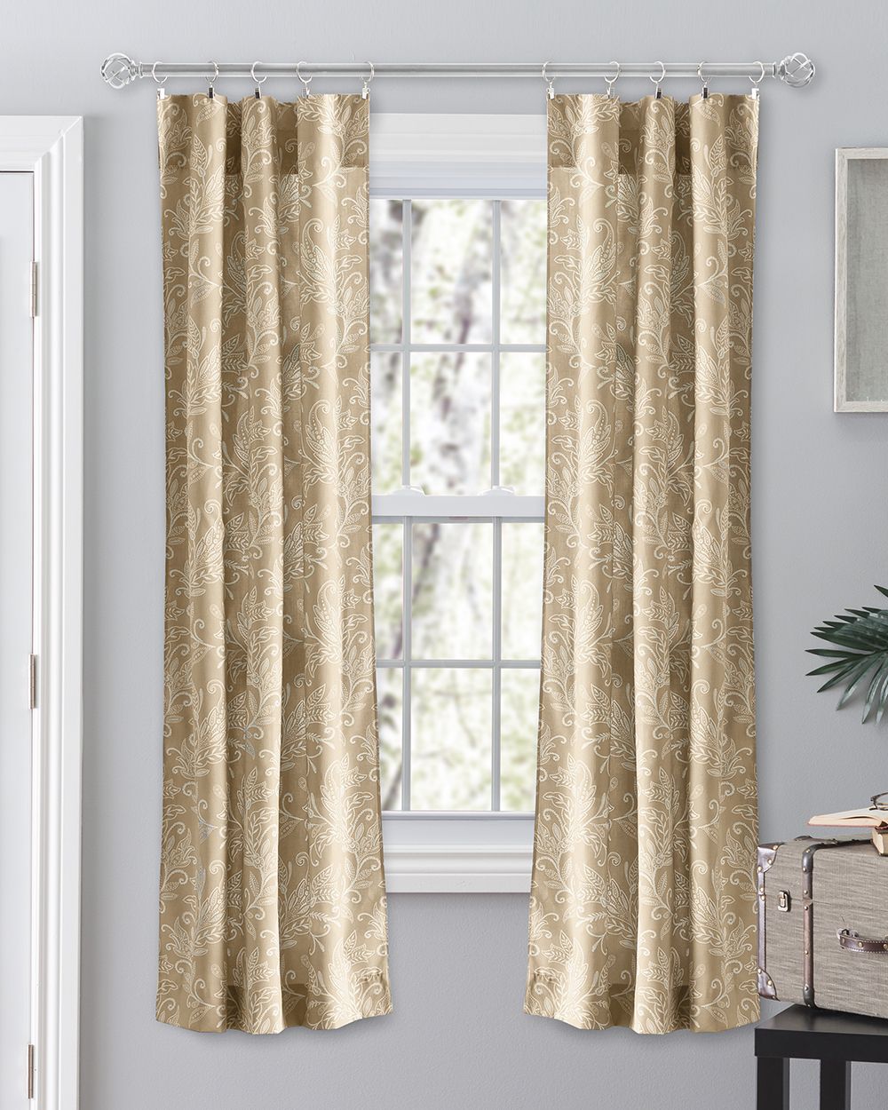 Swags Galore Lexington Leaf Window Curtains Tan Country Curtains