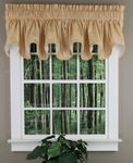 Lisa Solid, 58"W X 15"L Lined Scalloped Valance