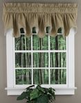 Lisa Solid, 58"W X 15"L Lined Scalloped Valance