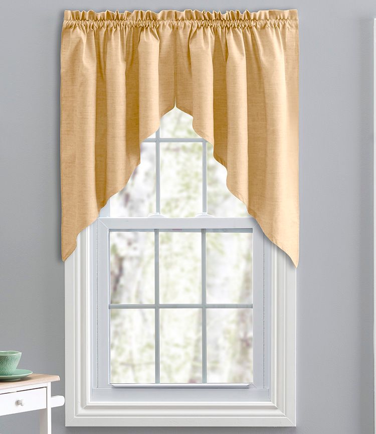 Lisa Solid Tailored Swags Mist Swags Galore Jabot & Swag Kitchen