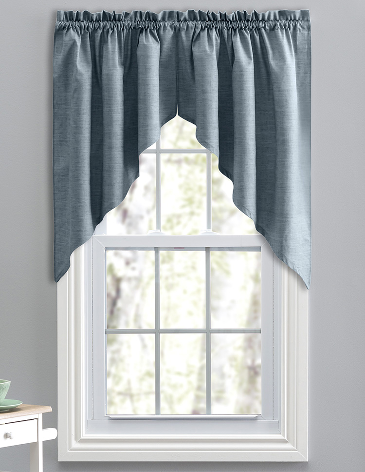 Curtain Shop Lisa Solid Swags Butter Jabot & Swag Kitchen Curtains