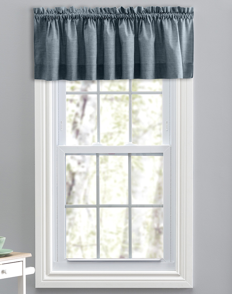 Swags Galore Lisa Solid Tailored Valance Dusty Blue Country Valances