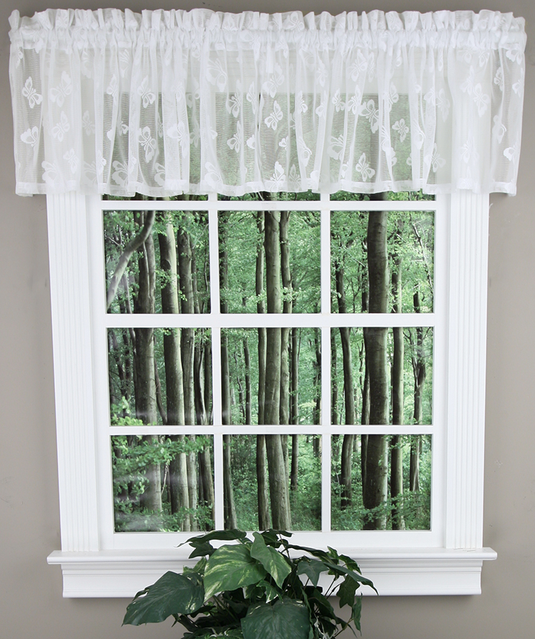 Swags Galore Madame Tailored Lace Valance Natural Curtains