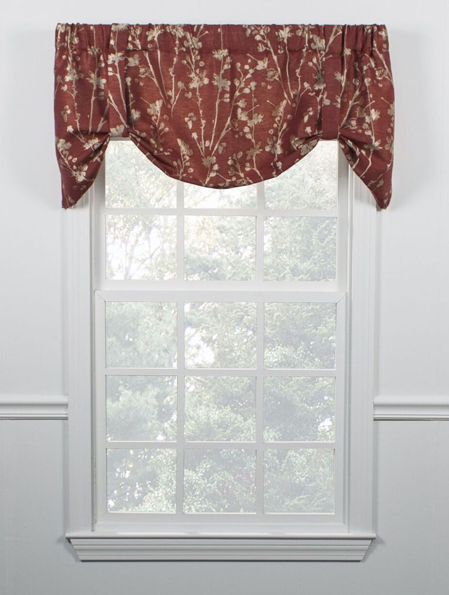 Ellis Curtains Meadow Lined Tie Up Valance Linen Lined Valances