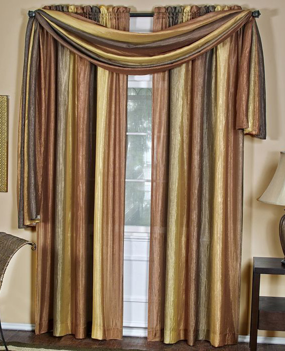 Ombre Sheer Tailored Panels Blue Achim Contemporary & Modern Curtains