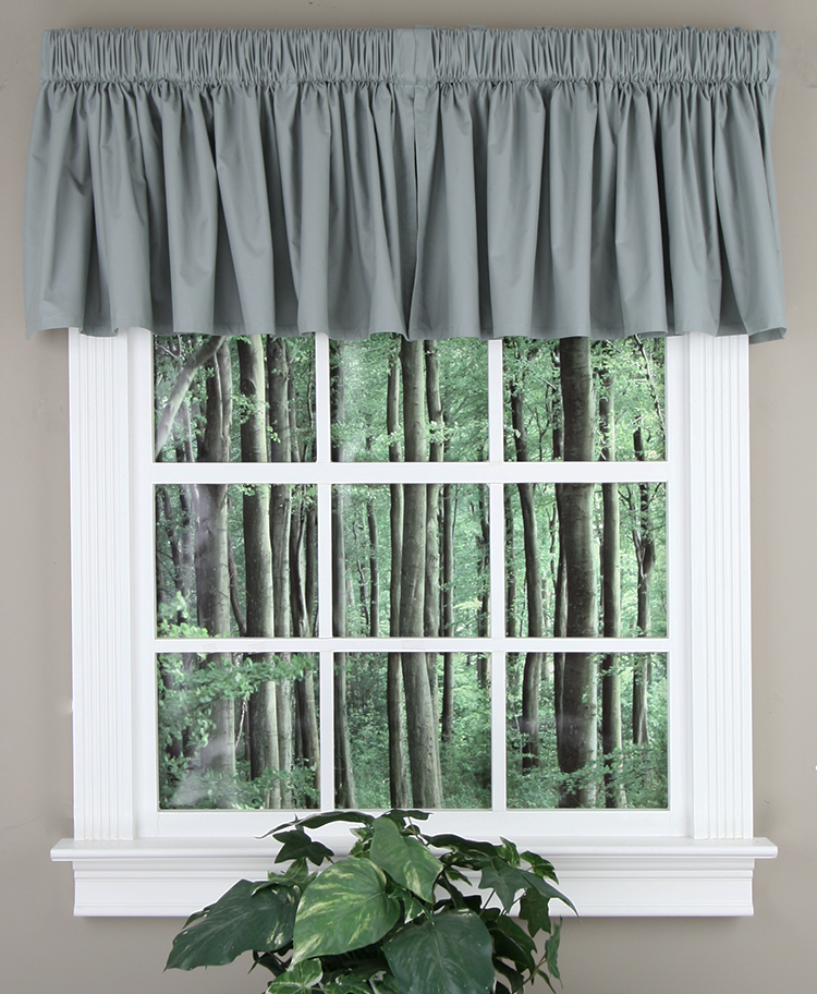 Commonwealth Prescott Tailored Valance Sage Kitchen Valances