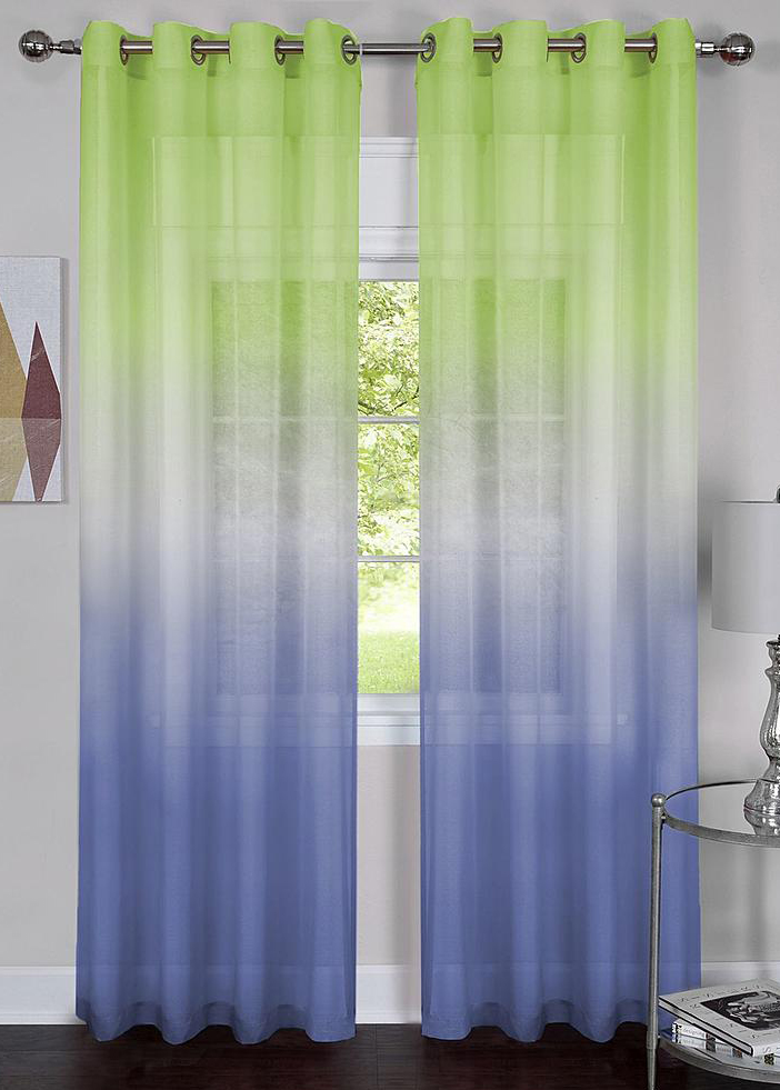 Rainbow Grommet Panel Blue Window Curtain View All Curtains