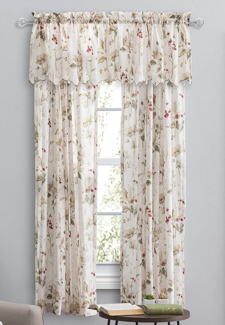 Sophia Floral Sheer Curtains Multi Ellis Country Curtains