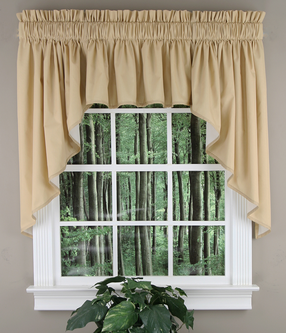 Swags Galore Stacey Fully Lined 36"L Curtain Swags Grey Lined