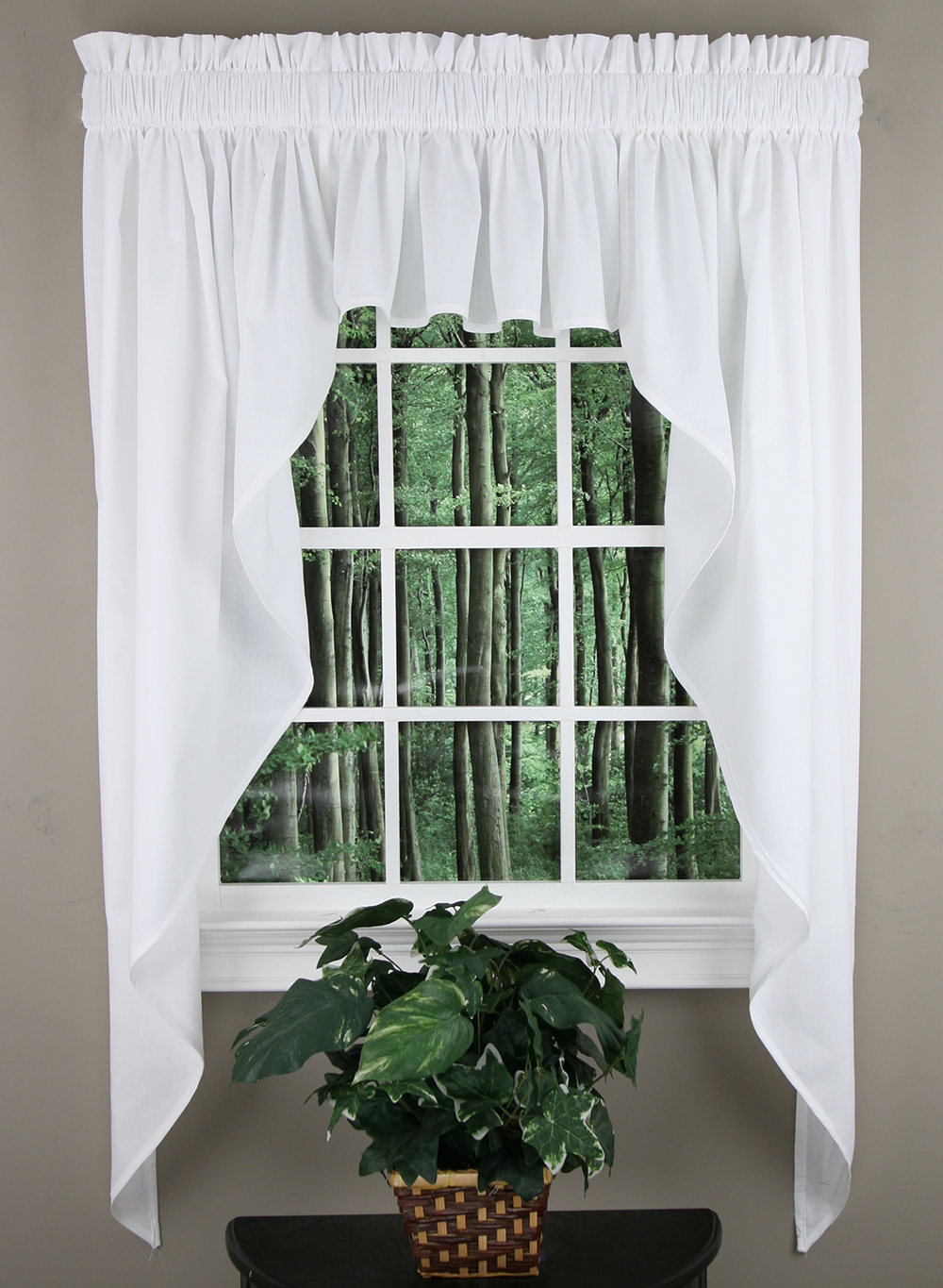 Stacey Lined Jabot Swag Set Ellis Curtains Lined Valances