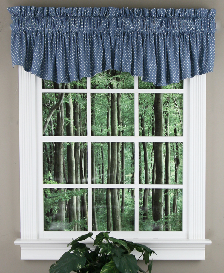 Sturbridge Lined Valance Blue Swags Galore Country Valances