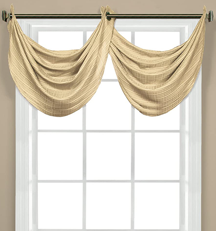 Sutton Waterfall Grommet Curtain Valance Patina SKL Curtains