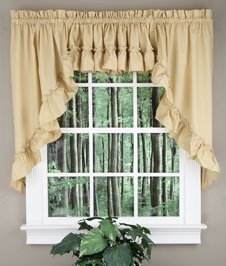 Stacey Swag Curtains White Ellis Curtains Jabot & Swag Kitchen