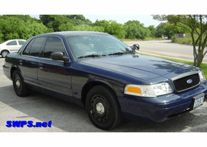 04 Blue Ford Police Interceptor - BLACK 3M Reflective Graphics