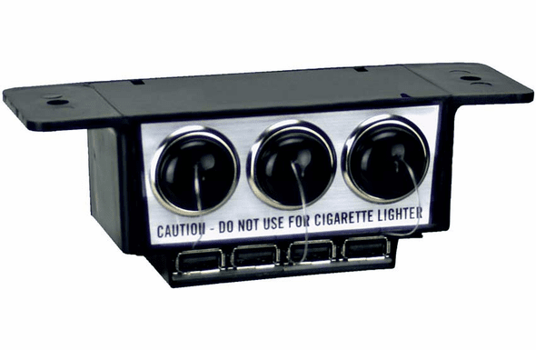 Able 2 Multi-Port Accessory Box 3-12v & 4 USB - 14.0434