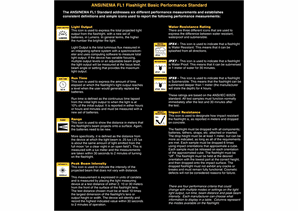 ANSI/NEMA FL1 Flashlight Basic Performance Standard