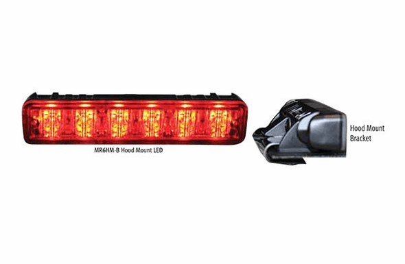 Code 3 MR6 LED Lighthead HOOD MOUNT Red LEDs