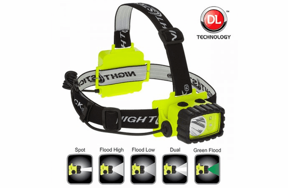 NightStick Intrinsically Safe LED Headlamp White/Green LED's XPP-5458G