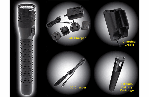 NightStick LED Metal Rechargeable Flashlights - Dual Switch - NSR-9614XL