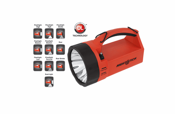NightStick Safety Dual-Light LED Rechargeable Lantern - Red - XPR-5580R