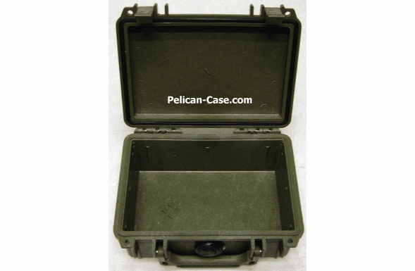 Pelican 1150 Case No Foam - OD GREEN - 300 MOQ