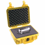 Pelican 1200 Case With Foam - YELLOW