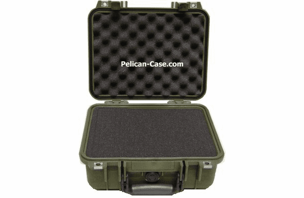 Pelican 1400 Case With Foam - OD GREEN - 200 MOQ