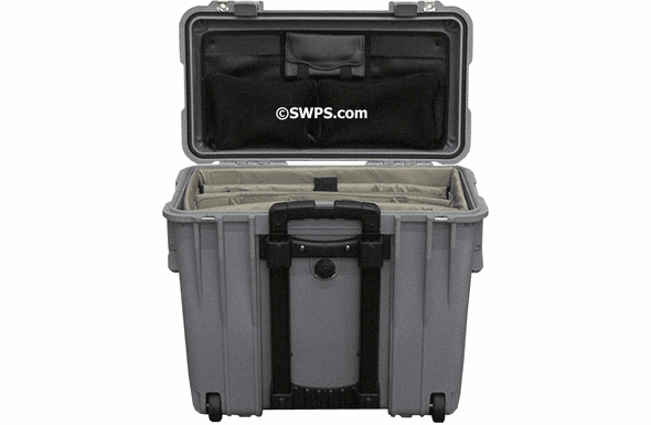 Pelican 1440 Case With Padded Office Divider Set & Lid Organizer SILVER - 200 MOQ