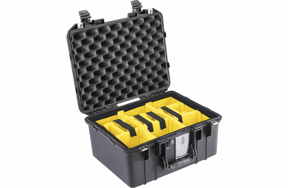 Pelican 1507 Air Case Black with Padded Divider Kit 1507PD-Black