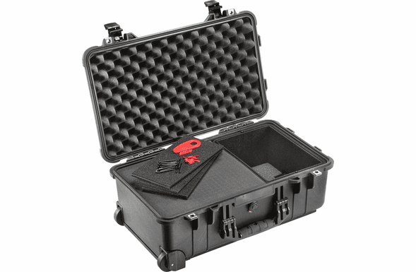Pelican 1510 Case With Trekpak/Foam Black 1510TPF-BLACK