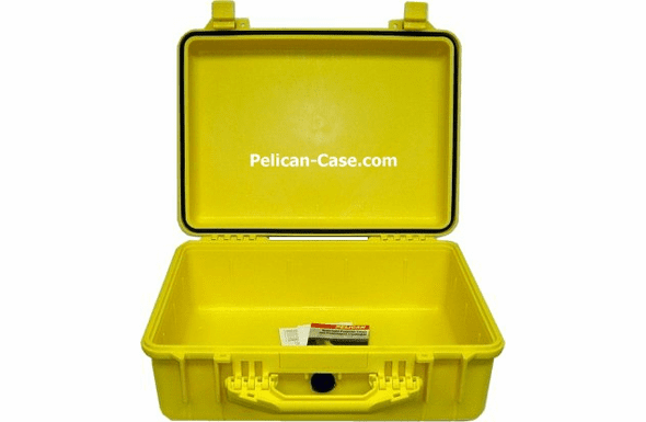 Pelican 1520 Case No Foam - YELLOW