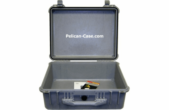 Pelican 1550 Case No Foam  - SILVER